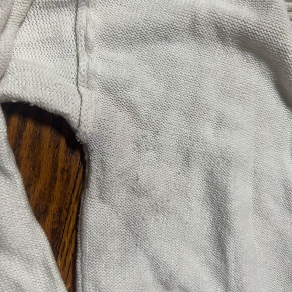 SO XS White Knitted Cropped Cardigan Sweater V-Neck Long Sleeve Women Y2K Cute - Picture 2 of 9